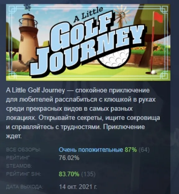 A Little Golf Journey  STEAM GIFT RU