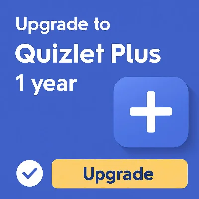Quizlet Plus |  1/12 month subscription to your account