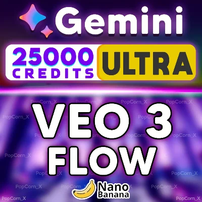 Gemini Ai ULTRA | Veo3 + FLOW | 25000 Credits | 1 MONTH