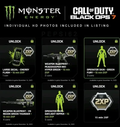 НАБОР MONSTER ENERGY BUNDLE CoD BLACKOPS 7 GLOBAL