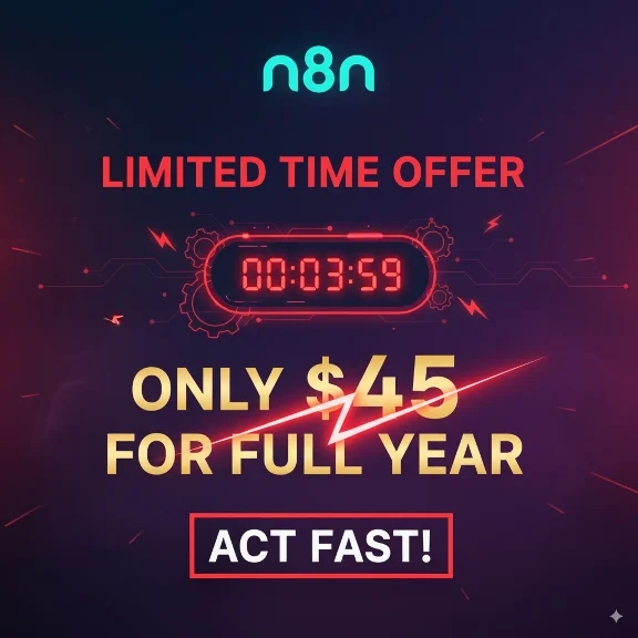 N8N AI STARTER 12 MONTHS | FOR $55only  insted of 240$