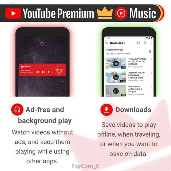 12 MONTHS | YouTube PREMIUM + MUSIC | To Your Account