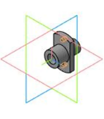 Drawing of part 01.15.00.08 bushing, 3D model