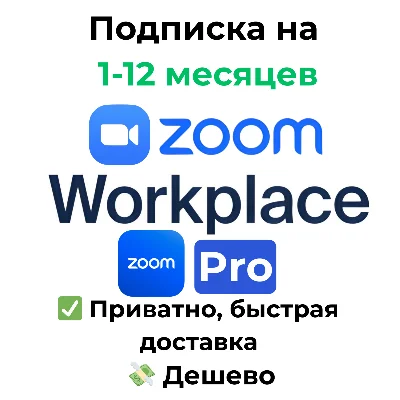 Подписка на Zoom Workplace Pro 1 - 12месяцев