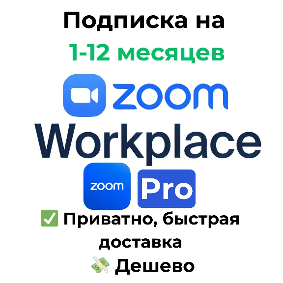 Подписка на Zoom Workplace Pro 1 - 12месяцев