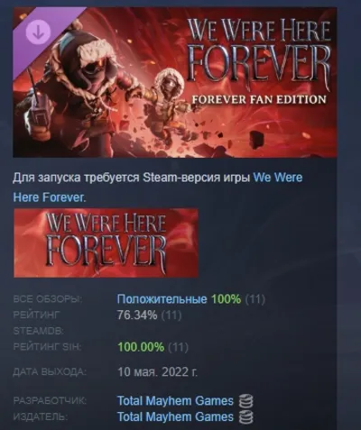 We Were Here Forever: Fan Edition DLC STEAM РОССИЯ