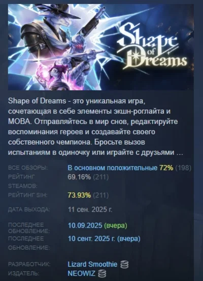 Shape of Dreams АВТОДОСТАВКА STEAM РОССИЯ