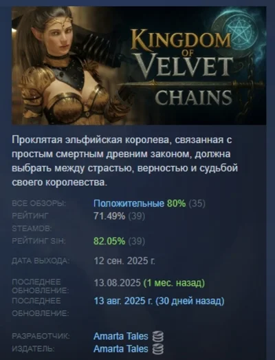 Kingdom of Velvet Сhains АВТОДОСТАВКА STEAM РОССИЯ