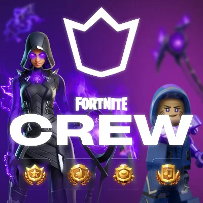 FORTNITE CREW 1 МЕСЯЦ БОЕВОЙ ПРОПУСК +1000 VB
