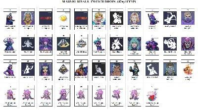 Marvel Rivals【TWITCH DROPS】42+ СКИНОВ / ПРЕДМЕТОВ +GIFT