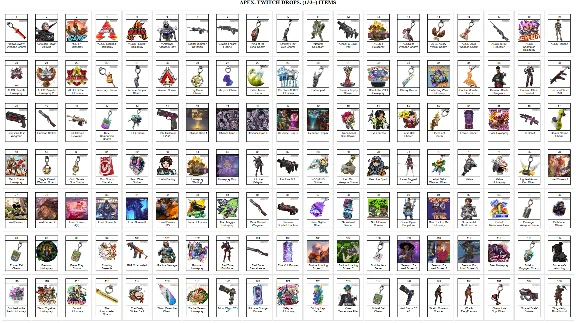 🔥Apex Legends✦TWITCH DROPS SKINS✦133+ ITEMS/ SCREENS🎁