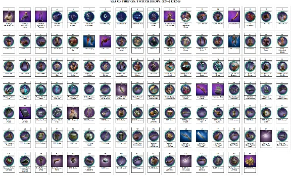 Sea of Thieves【TWITCH ДРОПС】ТВИЧ СКИНЫ | 124+ ПРЕДМЕТОВ