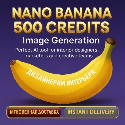 Nano Banana — 500 генераций для генерации изображений