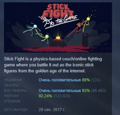 Stick Fight: The Game АВТОДОСТАВКА STEAM GIFT РОССИЯ