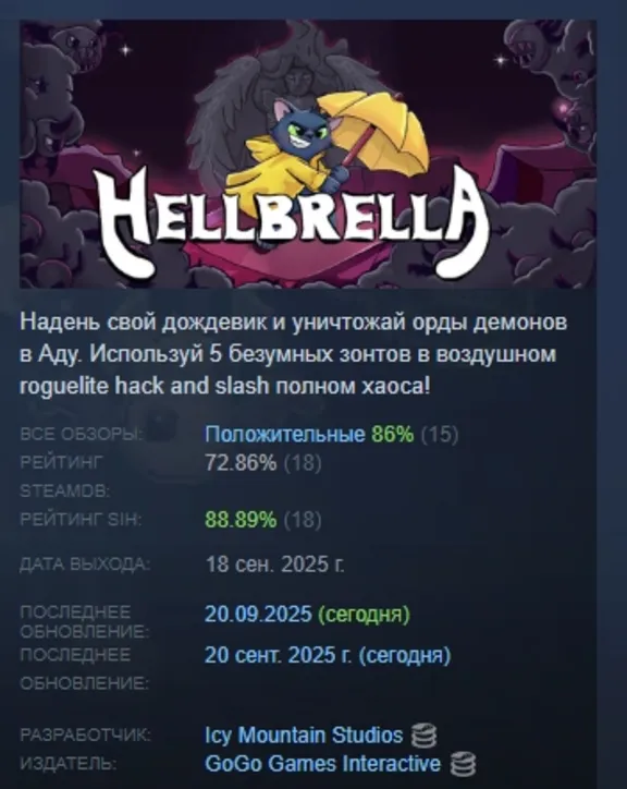 Hellbrella АВТОДОСТАВКА STEAM РОССИЯ