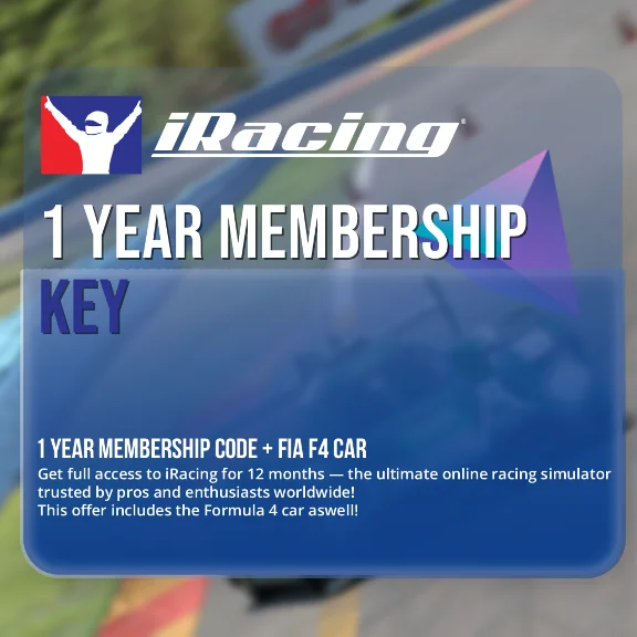iRacing - 1 Year Membership code + FIA F4 car