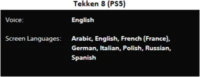 Tekken 8 PS5 Rent from 7 days