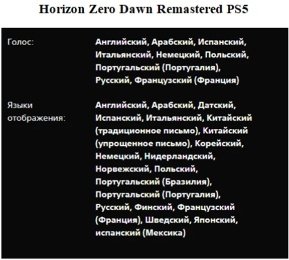 Horizon Zero Dawn Remastered PS5 П3 Аренда от 15 дней
