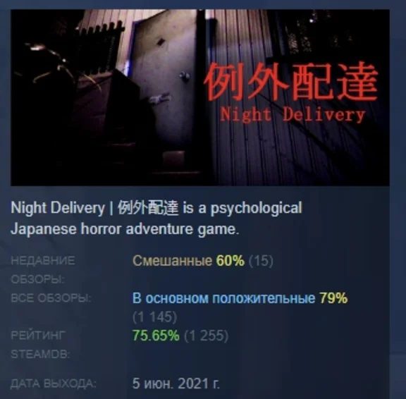 [Chilla´s Art] Night Delivery | 例外配達 STEAM РОССИЯ