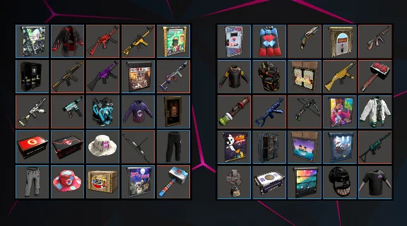 RUST STEAM ACC✦TWITCH DROPS SKINS✦9000+ HOURS✦371 ITEMS