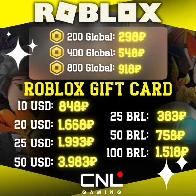 Roblox 200 –10,000 Robux|USD|BRL Подарочная карт Global