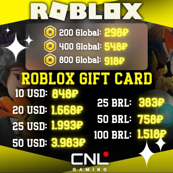 Roblox 200 –10,000 Robux|USD|BRL Подарочная карт Global