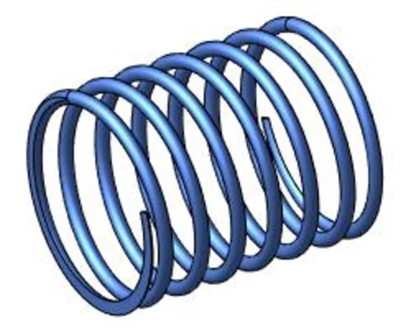 14.010 plunger spring - drawing and 3D model of the par