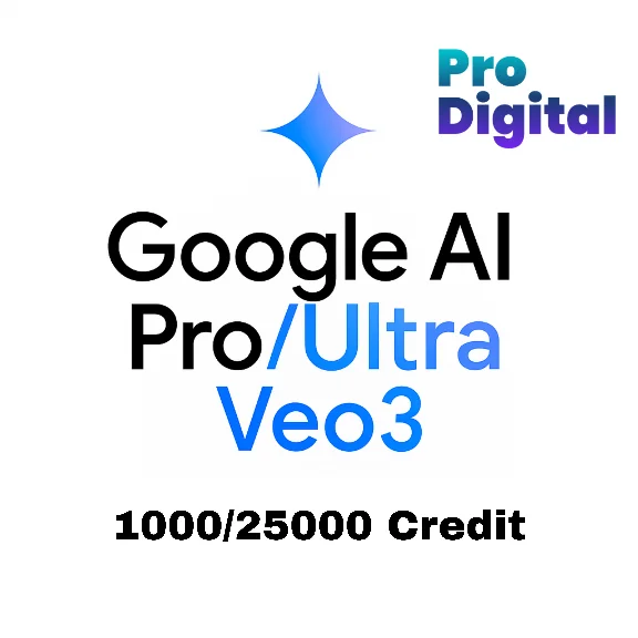 Gemini AI Pro/Ultra 1000/25000 Credit Flow Veo3 1 Month