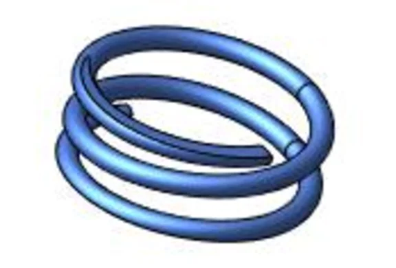 06.002 spring - drawing and 3D model of the part