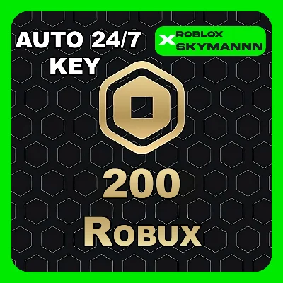 200 ROBUX ROBLOX GLOBAL AUTO TOP-UP CARD 24/7