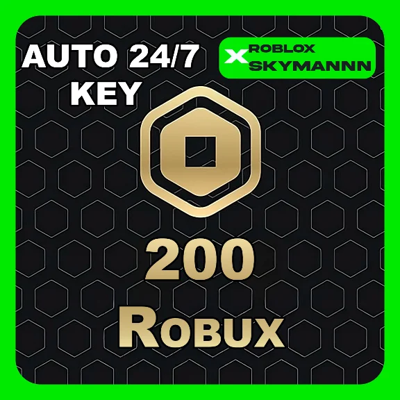 200 ROBUX ROBLOX GLOBAL AUTO TOP-UP CARD 24/7