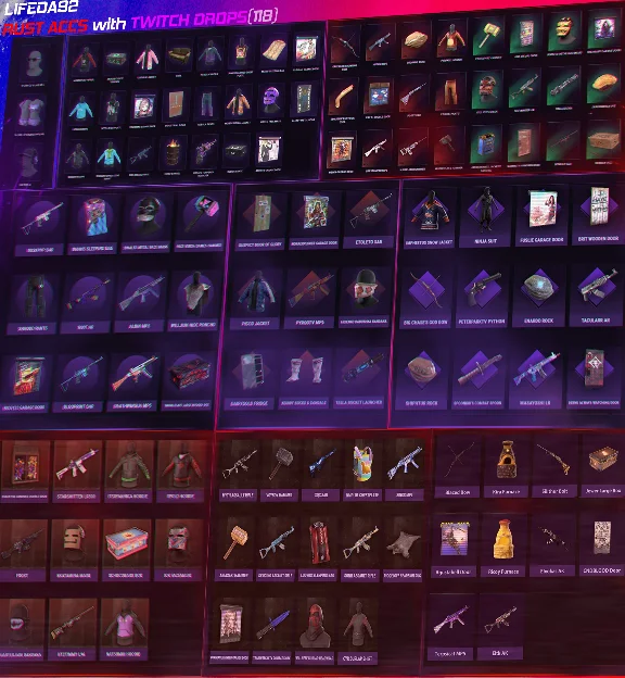 RUST STEAM【TWITCH DROPS】495 ПРЕДМЕТОВ | 1-44 раунды