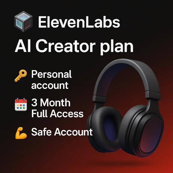 💎 Аккаунт ElevenLabs – 3 месяца полного доступа 🎧⚡️