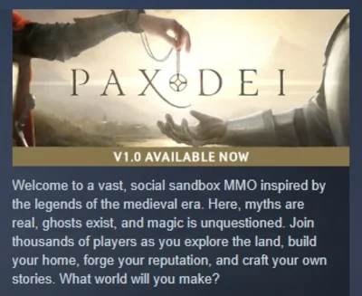 Pax Dei АВТОДОСТАВКА STEAM РОССИЯ