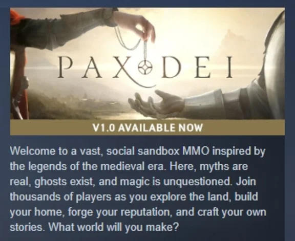 Pax Dei АВТОДОСТАВКА STEAM РОССИЯ