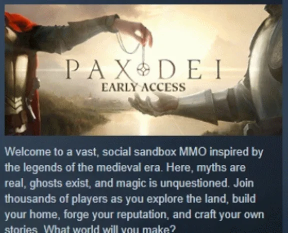 Pax Dei АВТОДОСТАВКА STEAM РОССИЯ