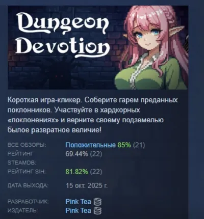 Dungeon Devotion АВТОДОСТАВКА STEAM РОССИЯ