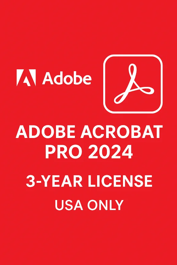 Adobe Acrobat Pro 2024 | Лицензия 3 года | США
