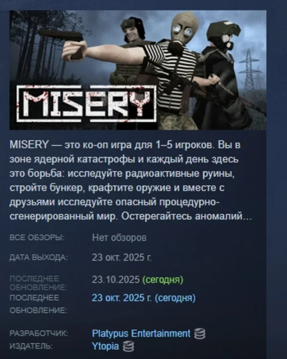 MISERY АВТОДОСТАВКА STEAM РОССИЯ
