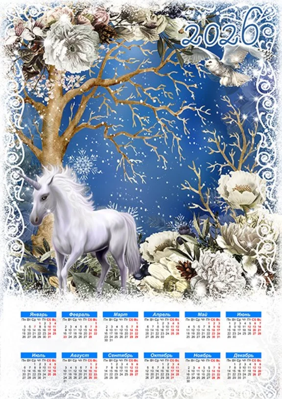 Calendars for 2026 (Children´s) - set of 4 psd.
