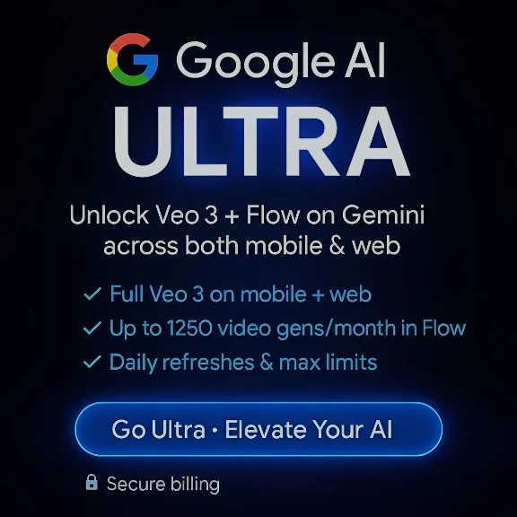 Gemini AI Ultra/Pro | Veo 3 Flow 25 000 кредитов на 1 м