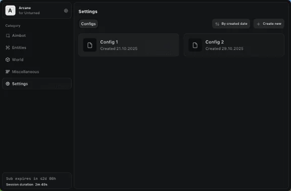 Working Arcane cheat for the game Unturned