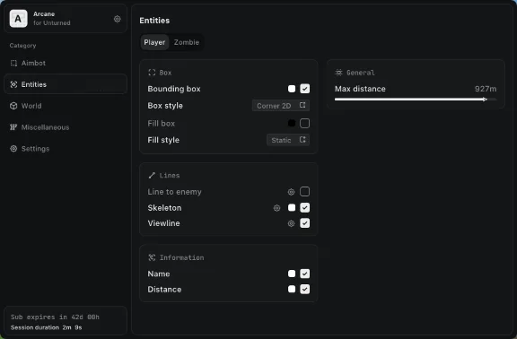 Working Arcane cheat for the game Unturned
