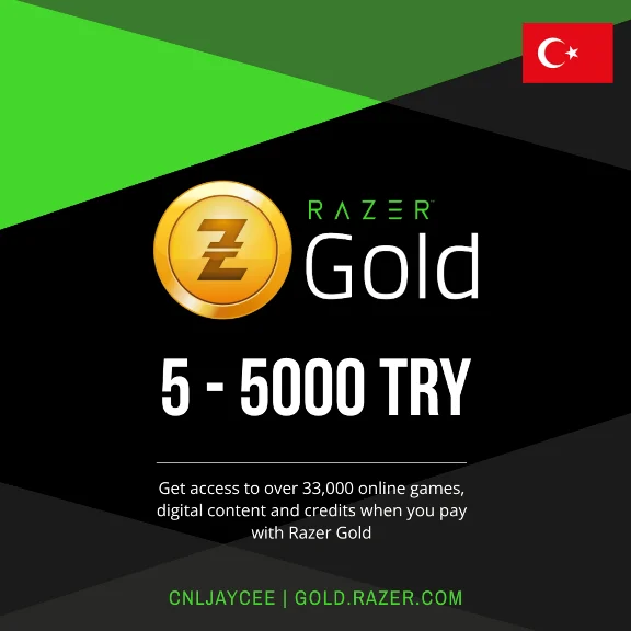 Razer Gold 5–5000 турецких лир [Турция]
