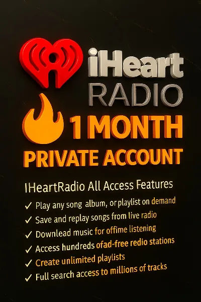 🎧✨IHEARTRADIO💥: Music, Radio, 💥Podcasts private account🎶💯