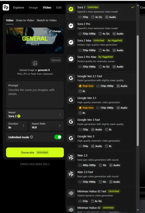 HIGGSFIELD AI CREATOR 1 МЕСЯЦ  SORA 2 VEO 3 WAN & MORE