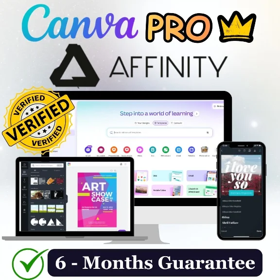 Canva Pro + Affinity (Official 1-Seat invite) 6 Months