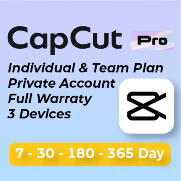Capcut Pro Individual/Team Plan | Private account