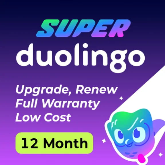 Duolingo Super | План Individual/Family | 12 месяцев
