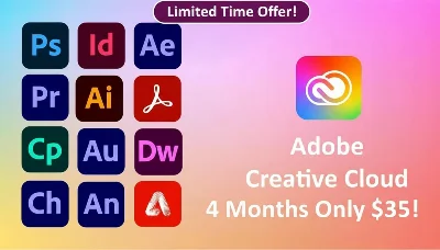 Adobe Creative Cloud Все приложения  2 месяца